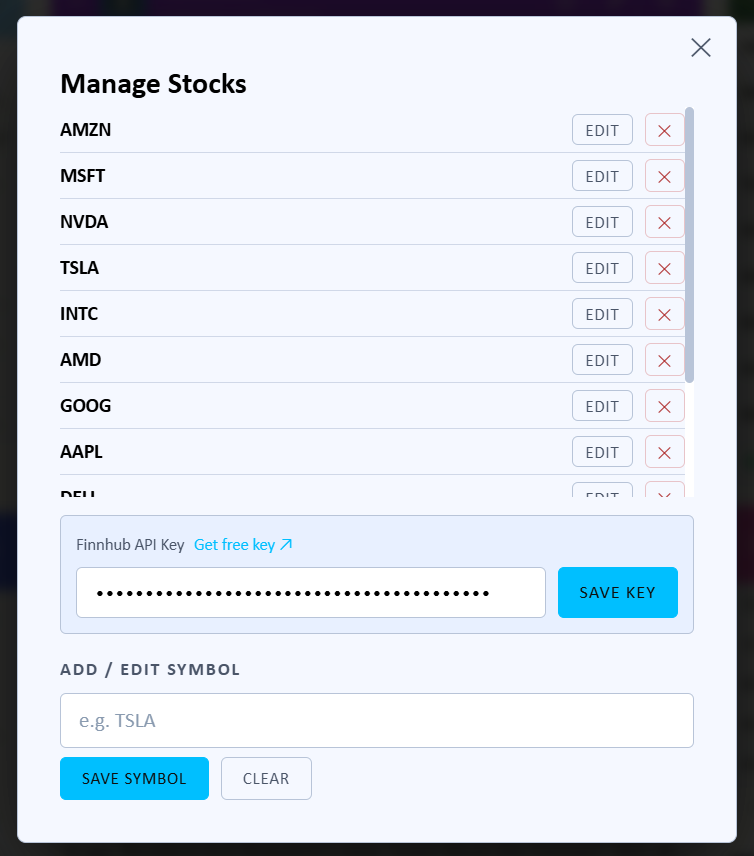 Stock Widget